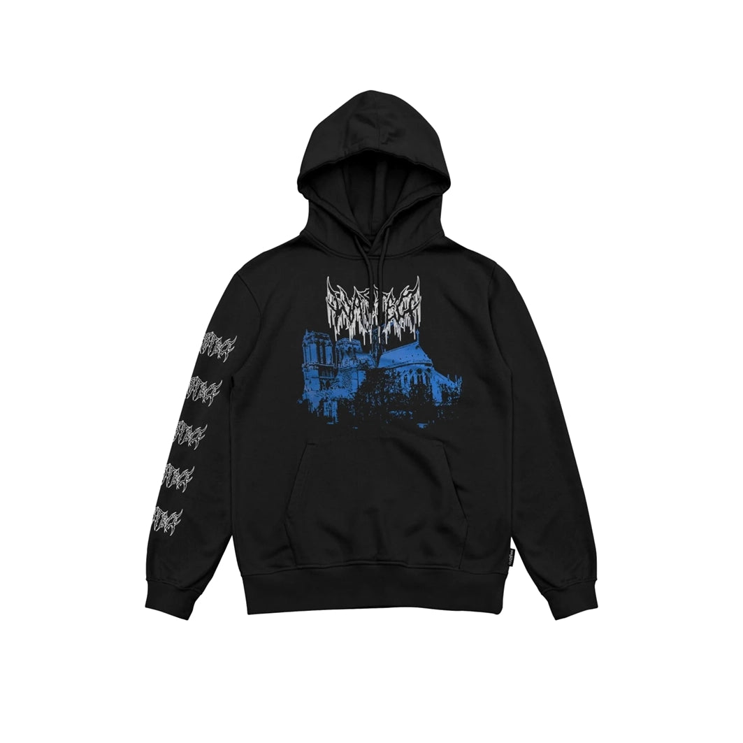 Wasted Paris Vault Hoodie - Black Hoodie with Ribbed Cuffs Snug Fit Comfort