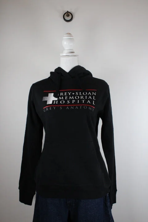 Vintage Grey`s Anatomy Hoodie (S) Hoodie with V-Neck Classic Versatile