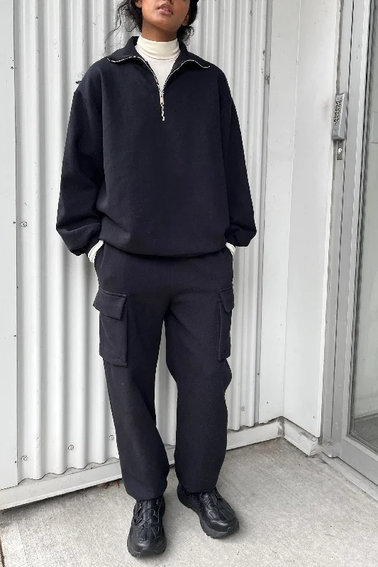 QUARTER ZIP SWEATSHIRT Hoodie Jacket Zipper Layering