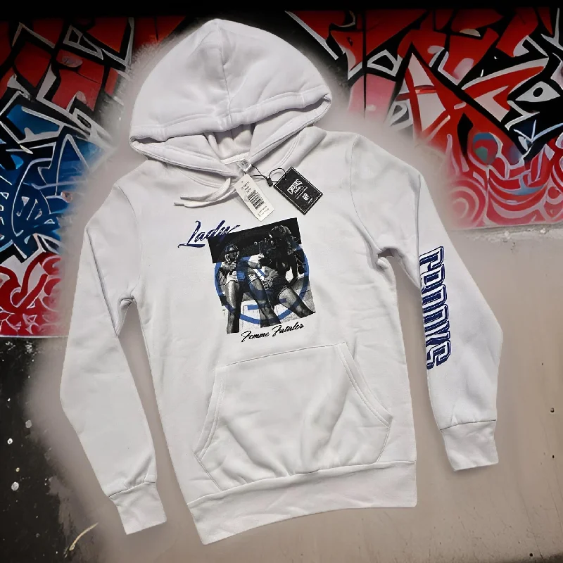 *CROOKS & CASTLES* (WHITE) PULLOVER HOODIE FOR WOMEN Hoodie with Logo Branding Identity