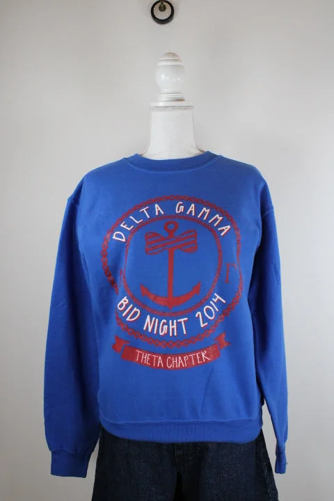 Vintage Delta Gamma Sweatshirt (S) Hoodie with High Neck Warm Protective