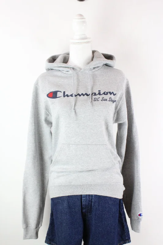 Vintage Grey Champion Hoodie (XS) Hoodie with Lining Warm Insulated
