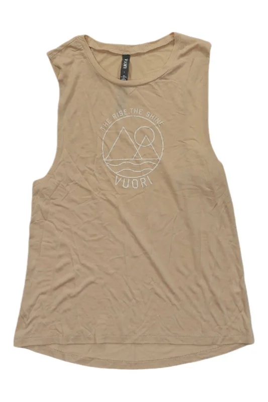 Vuori Womens The Rise The Shine Tank off shoulder tank