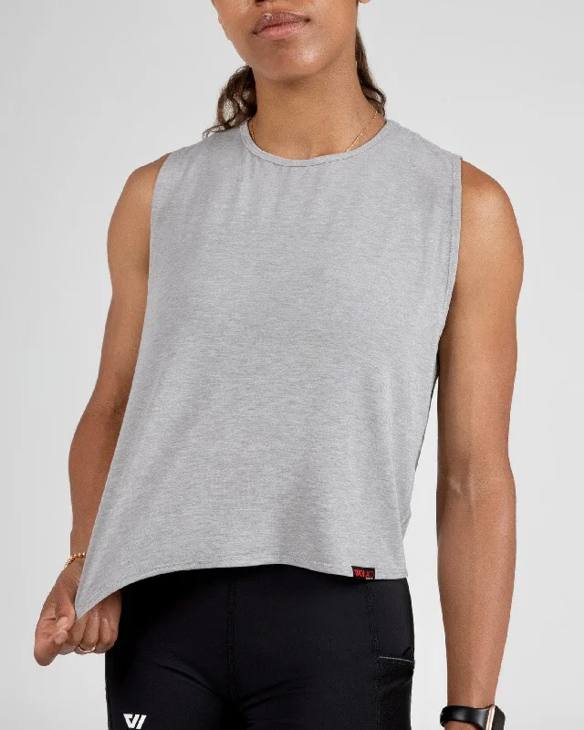 Clinton Muscle Tank in Stone Grey coral tank top