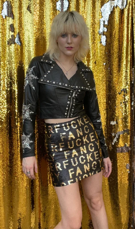 Any Old Iron Sequin Fancy Fucker Skirt lace skirt romantic