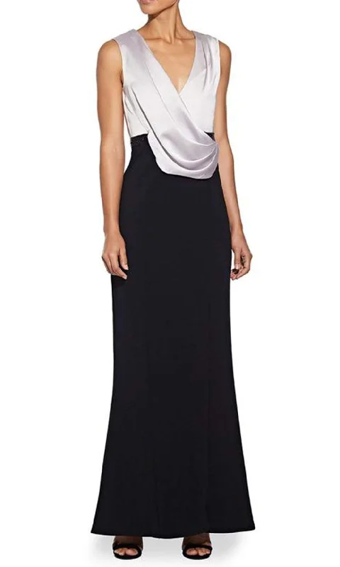 Aidan Mattox - Draped Bodice Sheath Dress MD1E204823SC Tunics Fleece cozy
