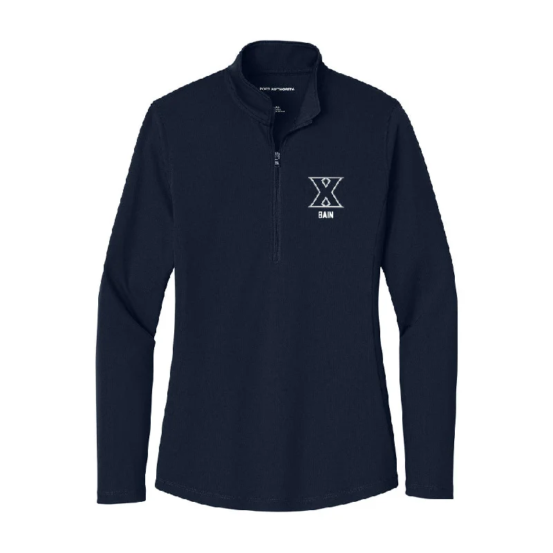Xavier - NCAA Women's Soccer : Natalie Bain - Women's Lightweight Quarter Zip Jacket Welt Pockets Slit Pockets Flap Pockets