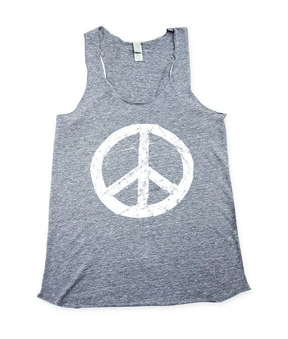 Womens Peace Sign Tank Top black tank top
