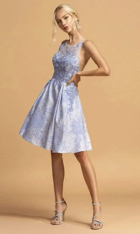 Aspeed Design S2279 - Illusion Lace Applique Dress Tunics Party sparkling