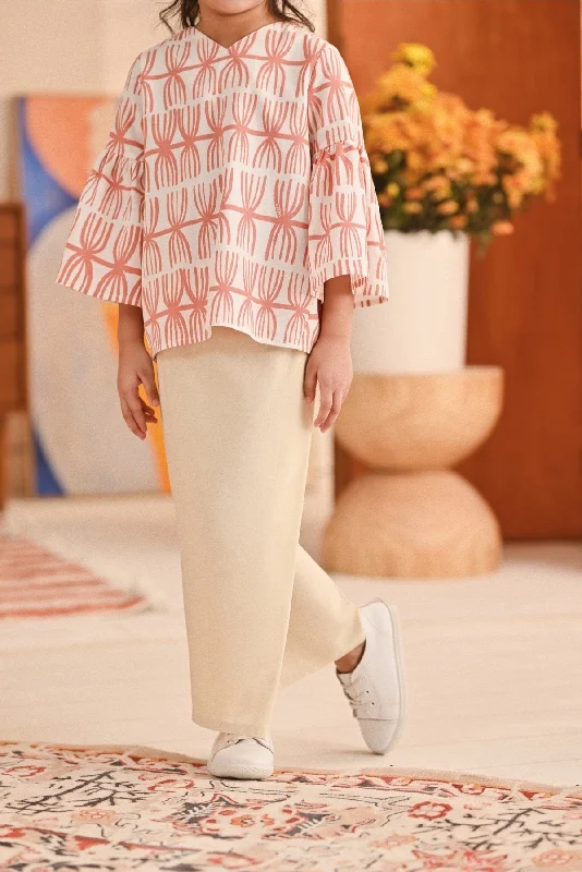The Titi Folded Skirt - Cream ribbed skirt waist