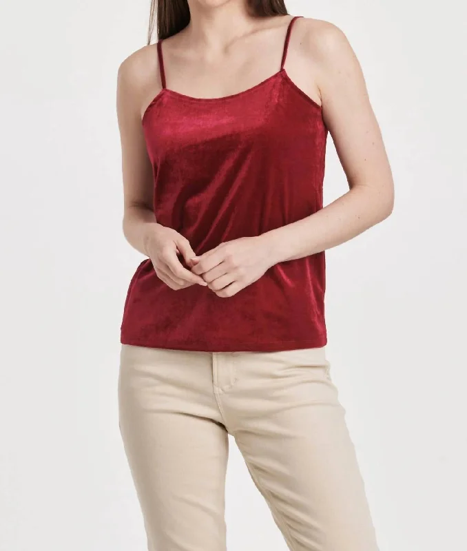 Lima Velvet Tank In Granada v-neck tank top