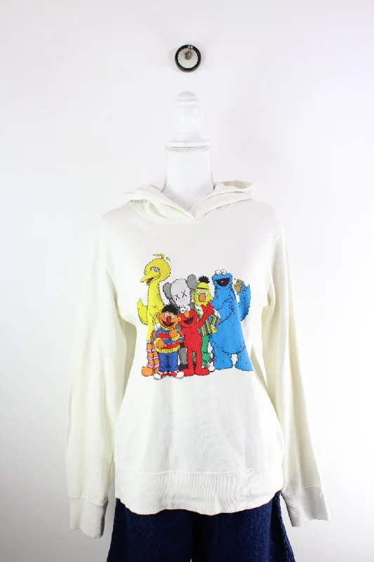 Vintage Sesame Street Hoodie (M) Hoodie with Back Slit Movement Comfort