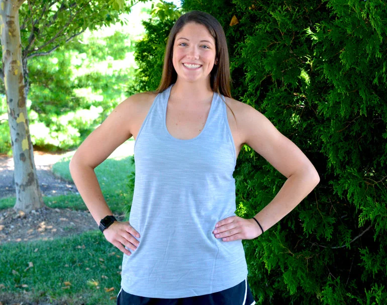 Women's Slainte Under Armour Tank - Grey strappy tank top