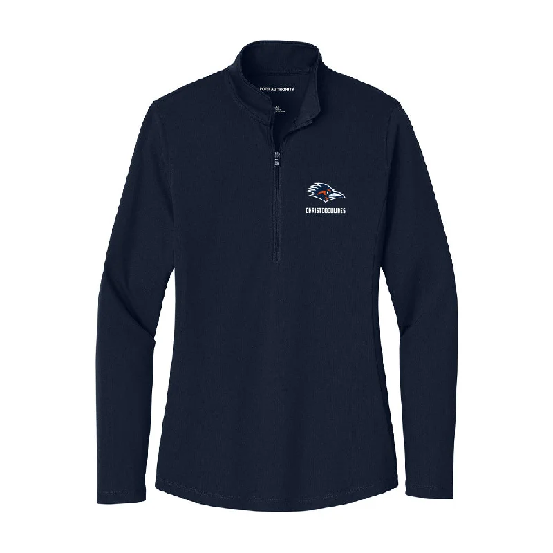 UTSA - NCAA Women's Soccer : Olivia Christodoulides - Women's Lightweight Quarter Zip Jacket Cardigan Sweater Pullover