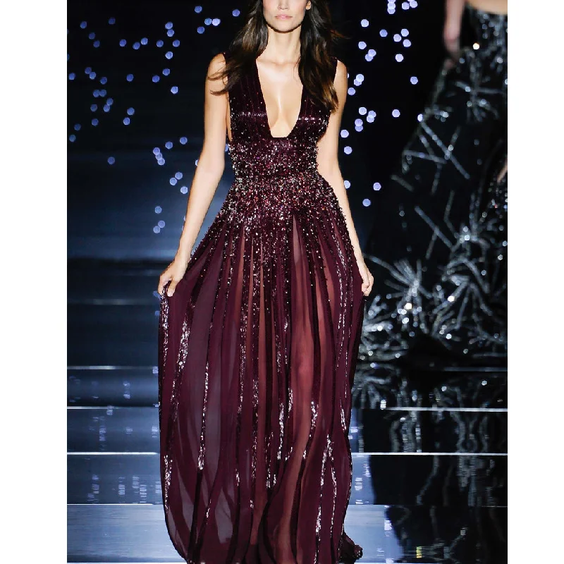 Sparkly beaded A-Line Sequin Sleeveless Tulle Prom Dresses, FC1808 Tunics Essential wardrobe