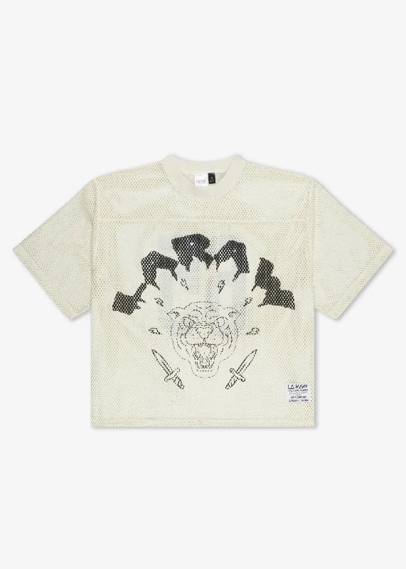 LOGO MESH JERSEY OFF-WHITE Elegant Jersey Shirt