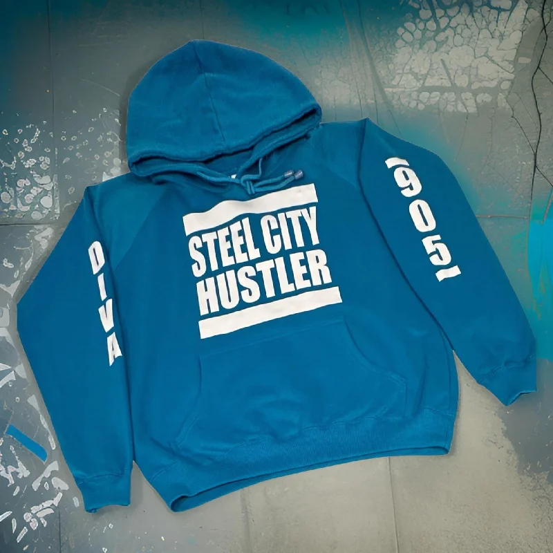 *STEEL CITY DIVA HUSTLERS* PULLOVER HOODIE FOR WOMEN Hoodie with Hem Detail Decorative Unique