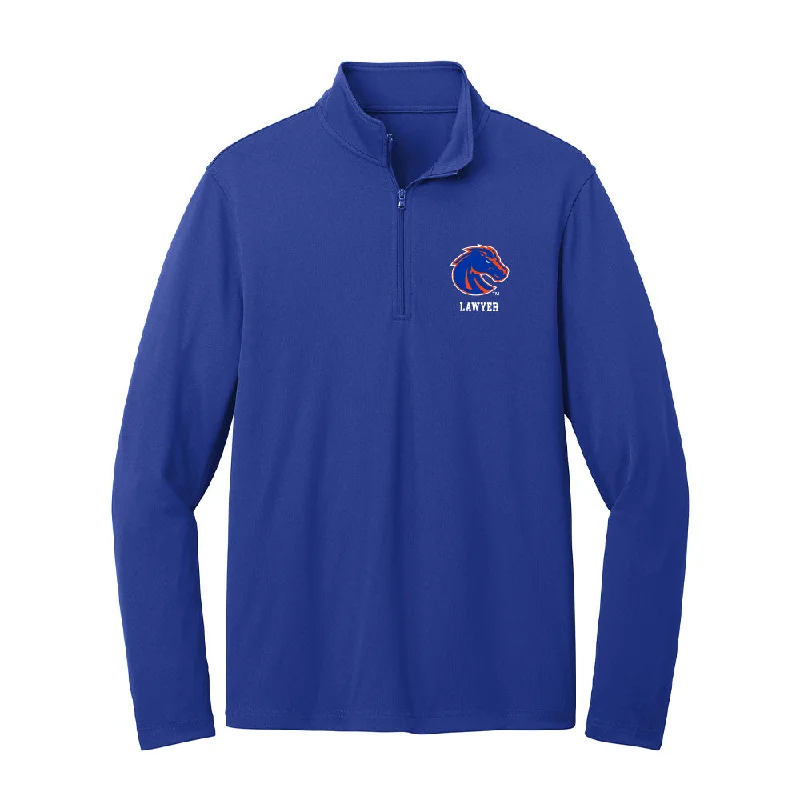 Boise State - NCAA Women's Soccer : Asia Lawyer - Lightweight Quarter Zip Jacket Chenille Jacket Brocade Jacket Lace Jacket