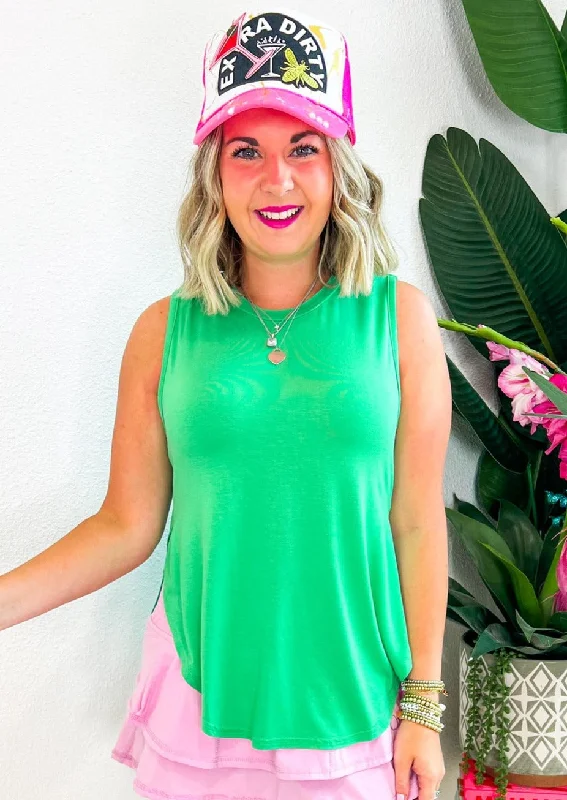 The Grove Tank - Kelly Green workout tank top