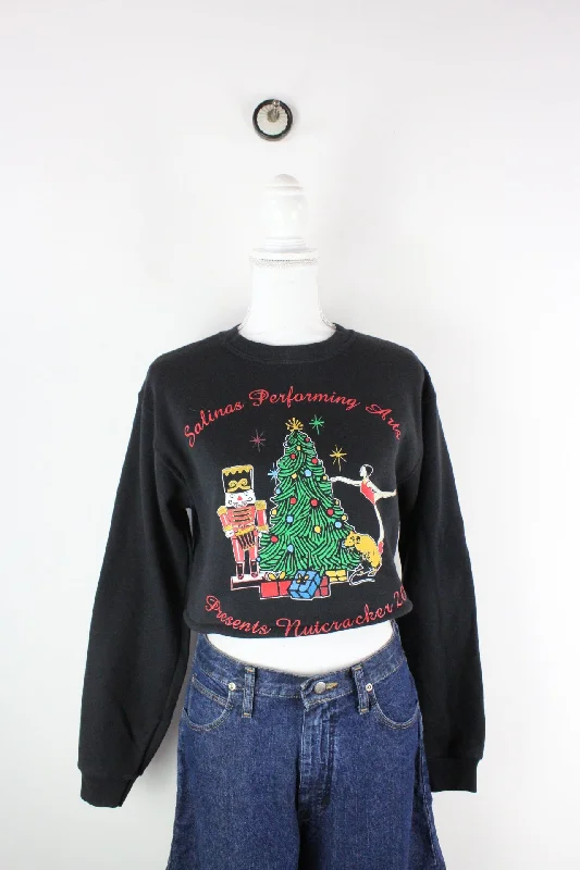 Vintage Lee Crop Sweatshirt (L) Hoodie with Reflective Safety Nightwear