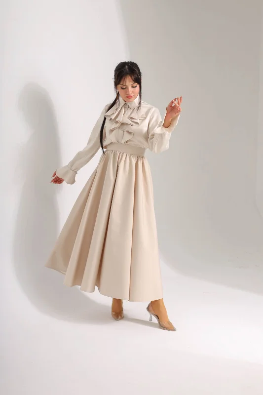 SKIRT 23200 leather skirt sleek