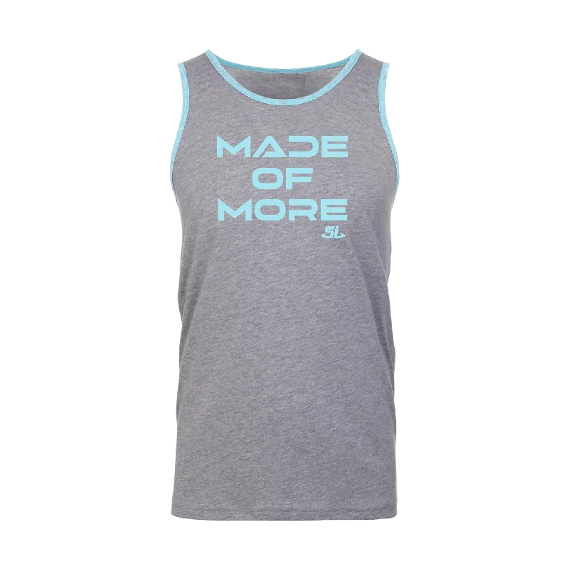 ScrapLife Made of More Muscle Tank - Teal glitter tank top