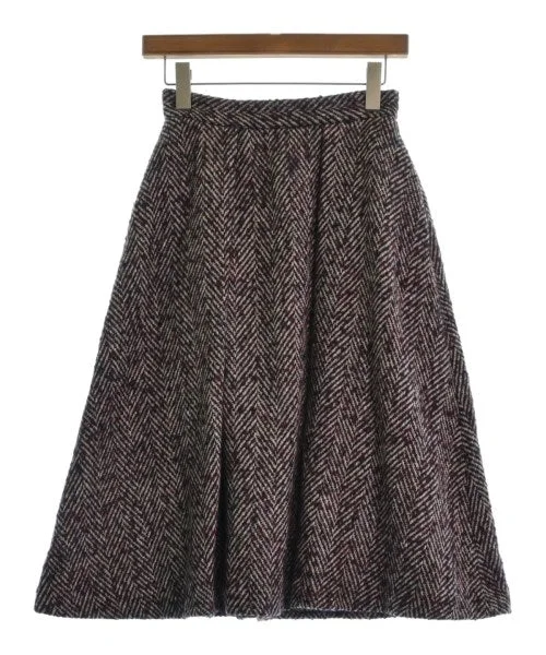 COLUMN Knee length skirts cashmere skirt rich