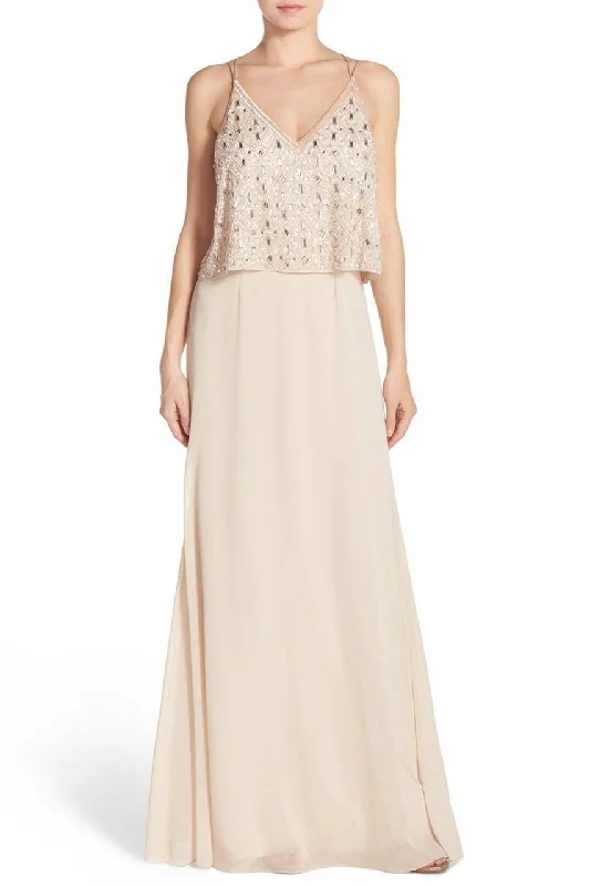 Aidan Mattox - Spaghetti Strap Jewel Embellished Dress 54469340SC Tunics New arrival