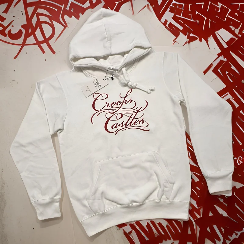 *CROOKS & CASTLES* (WHITE) PULLOVER HOODIES FOR WOMEN Hoodie Dress Longline Feminine