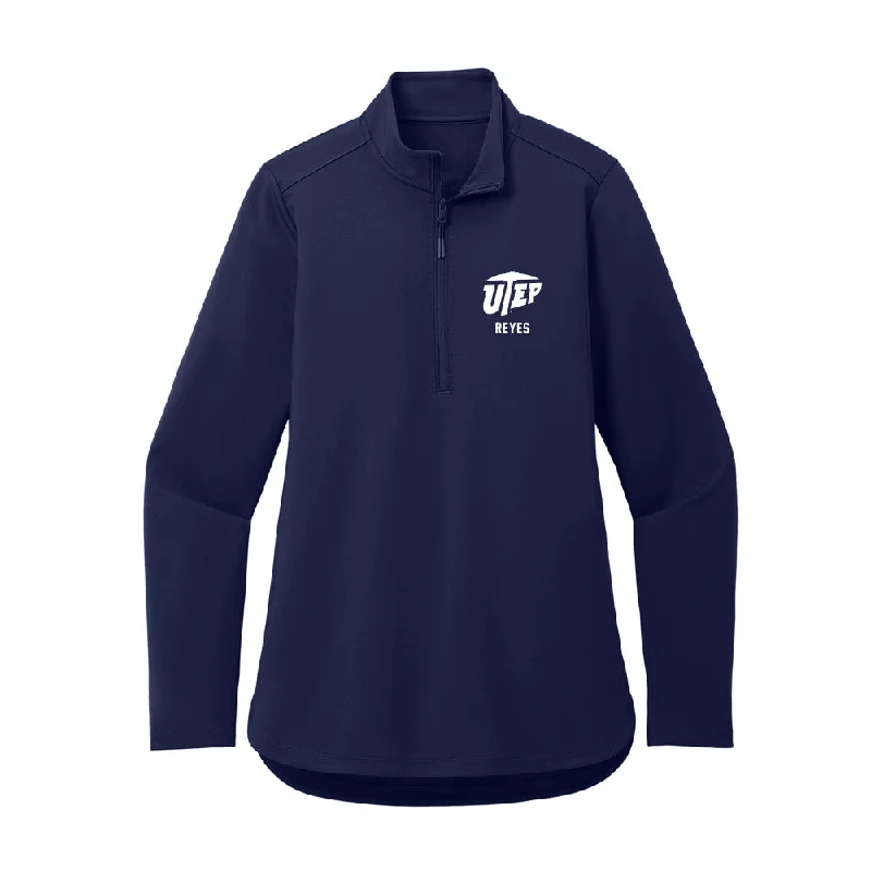 UTEP - NCAA Women's Soccer : Emely Reyes - Women's Premium Quarter Zip Jacket Print Jacket Jacquard Jacket Embroidered Jacket