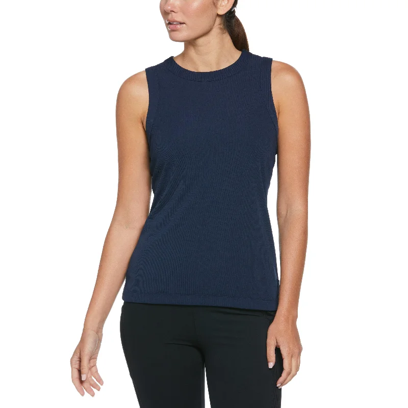 Women's Essential Ribbed Tennis Tank comfortable tank top