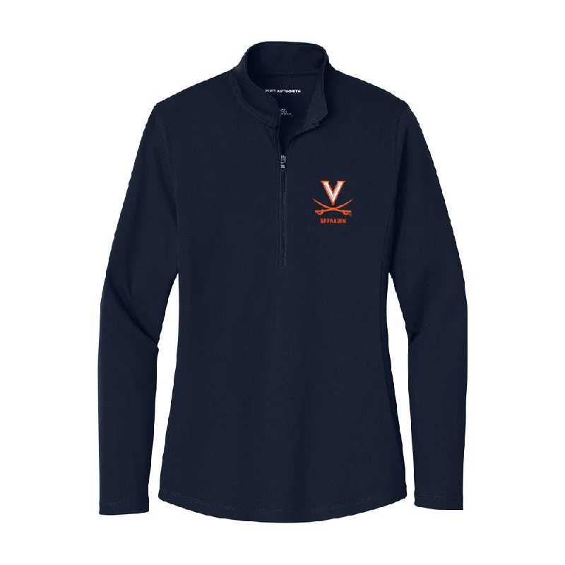 Virginia - NCAA Women's Soccer : Victoria Safradin - Women's Lightweight Quarter Zip Jacket Appliqued Jacket Beaded Jacket Sequined Jacket