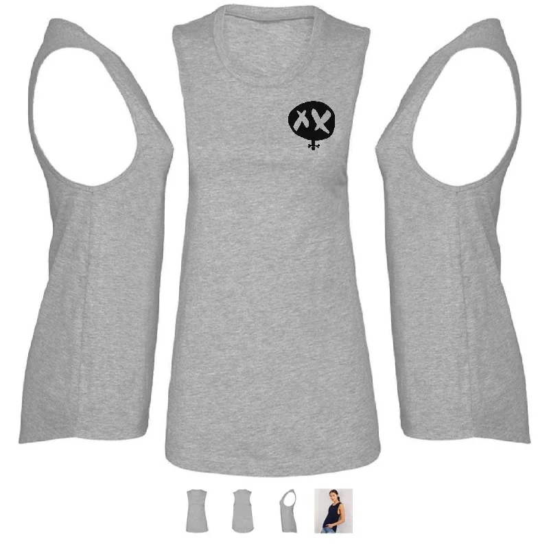 Female To The Bone - Front & Back Muscle Tank Vest Top lightweight tank top