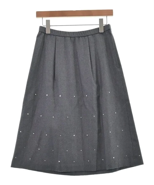 NEMIKA Knee length skirts leather skirt sleek