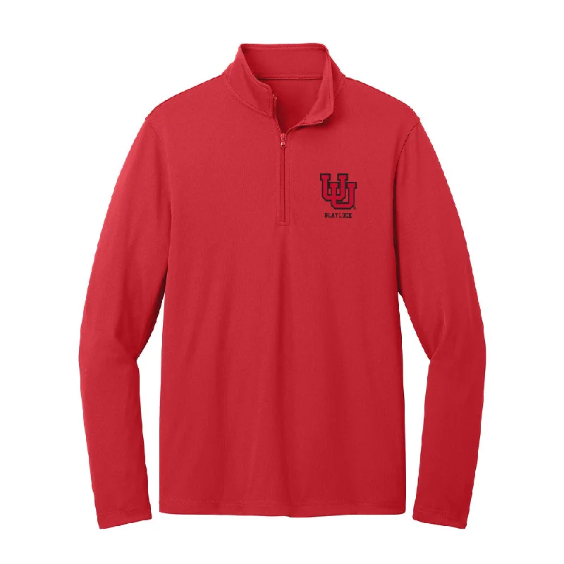 Utah - NCAA Women's Soccer : Callie Blaylock - Lightweight Quarter Zip Jacket Insulated Jacket Fitted Jacket Loose Jacket