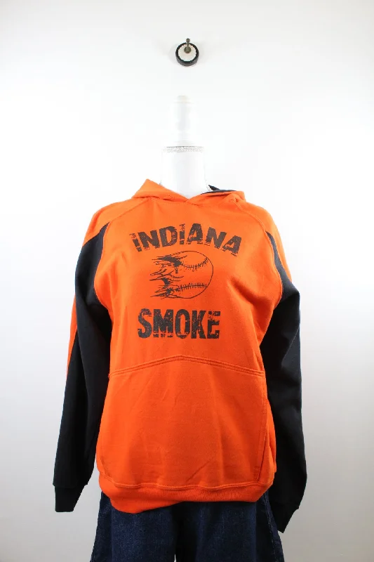 Vintage Indiana Smoke Hoodie (M) Hoodie with Puffed Sleeves Voluminous Trendy