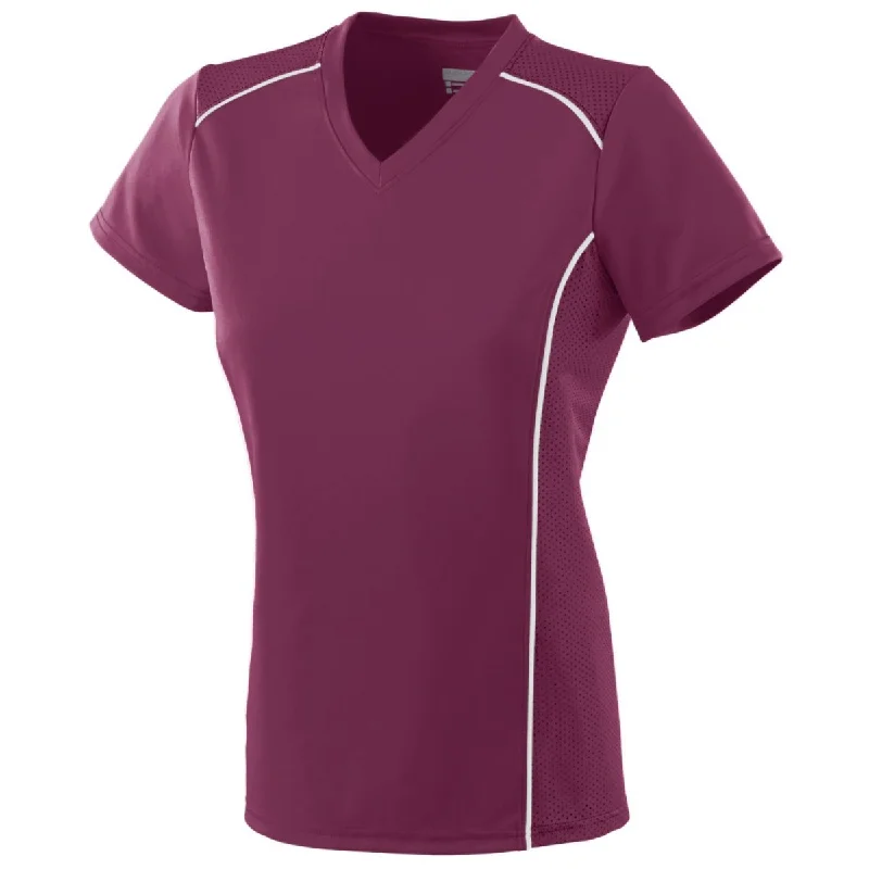 MAROON/WHITE