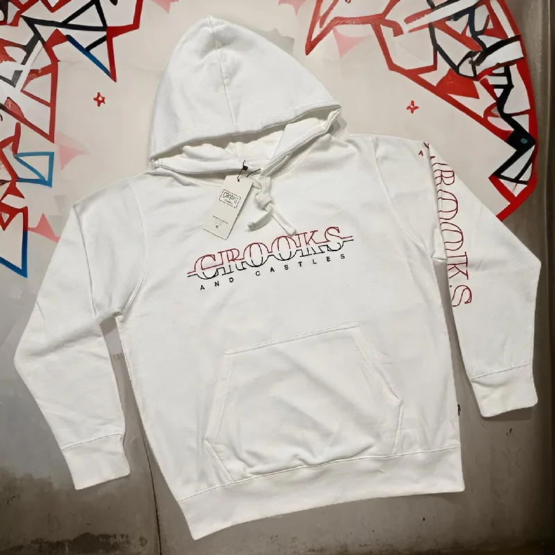 *CROOKS & CASTLES* (WHITE) PULLOVER HOODIES FOR WOMEN Hoodie Jacket Zipper Layering
