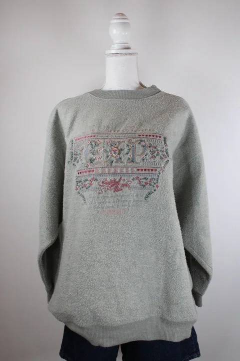Vintage Express Athletique Sweatshirt (S) Hoodie with Crew Neck Simple Timeless