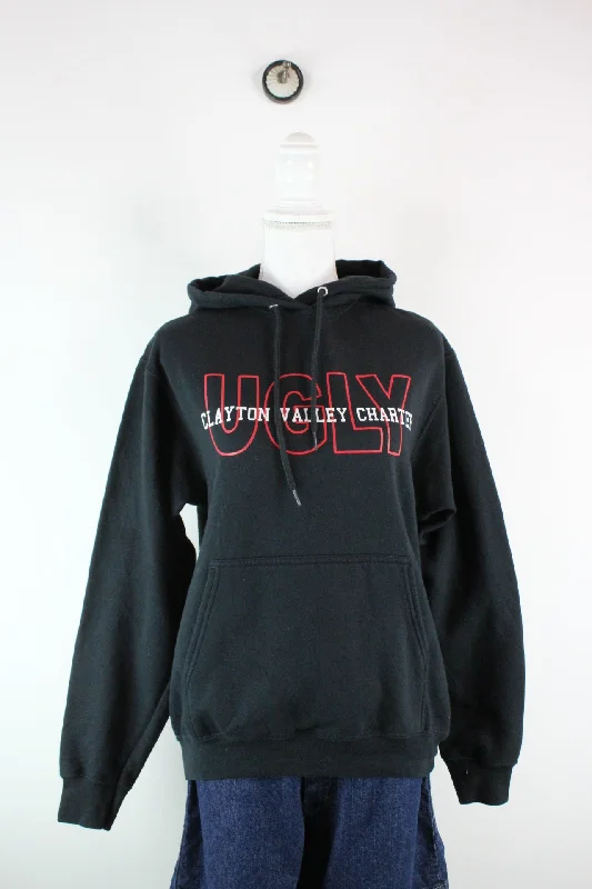 Vintage Clayton Valley Charter Hoodie (S) Hoodie with Crew Neck Simple Timeless