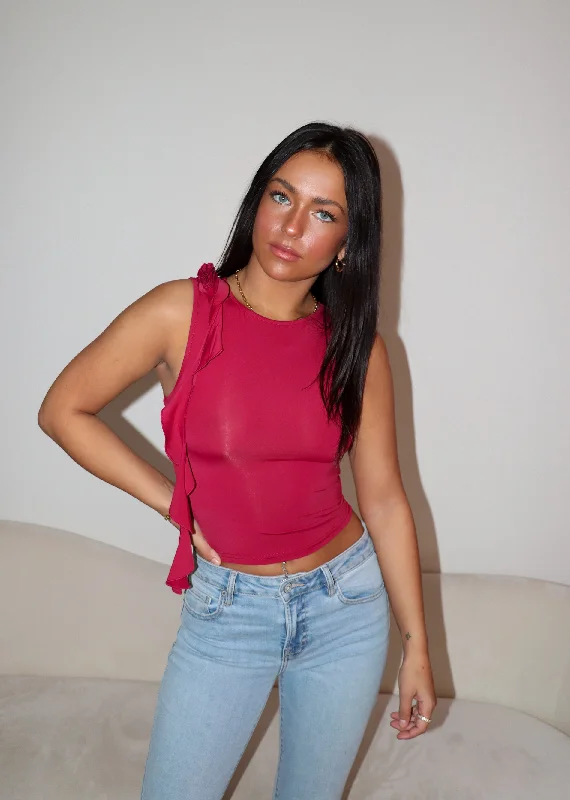 Softly Spoken Tank ★ Wine turquoise tank top