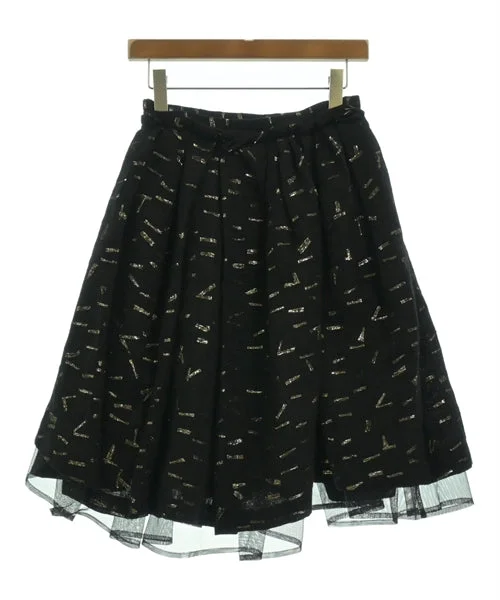 noir kei ninomiya Knee length skirts asymmetrical skirt cut