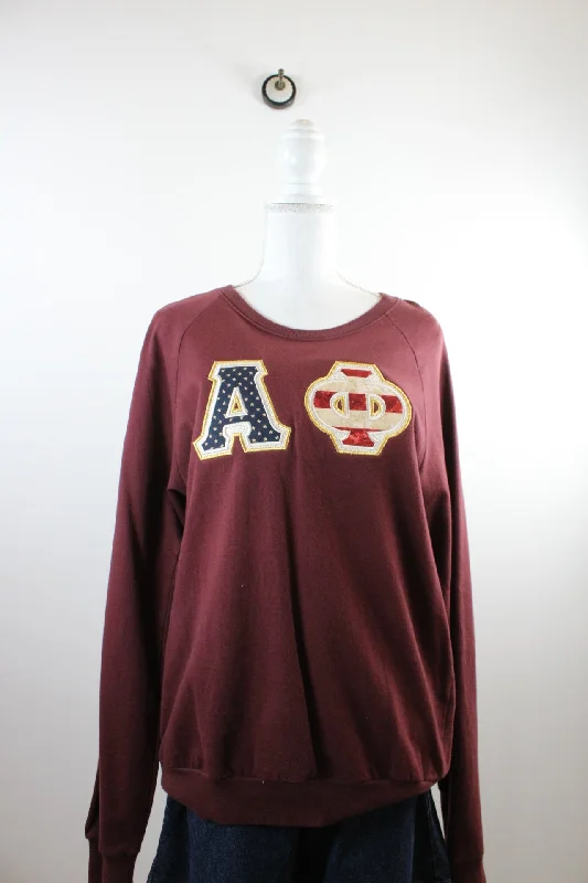 Vintage American Apparel Sweatshirt (M) Hoodie with Batwing Sleeves Loose Dramatic