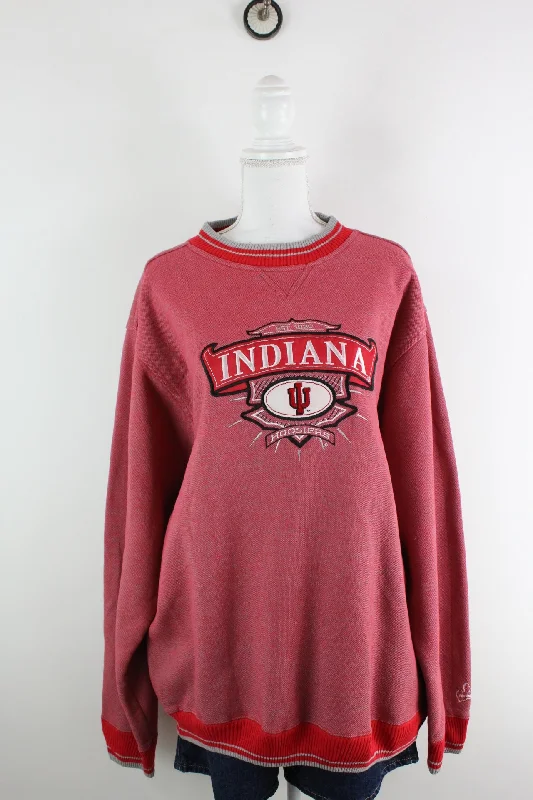 Vintage Indiana Sweatshirt (XL) Hoodie with Print Artistic Unique