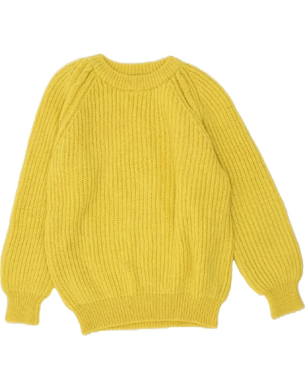 SLAM Womens Boat Neck Jumper Sweater UK 18 XL Yellow Wool Wool Sweater Cotton Sweater Cashmere Sweater