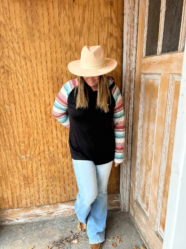 Cowgirl Hardware Women’s Serape Raglan Hoodie 215512-010-W Hoodie Sweatshirt Pullover
