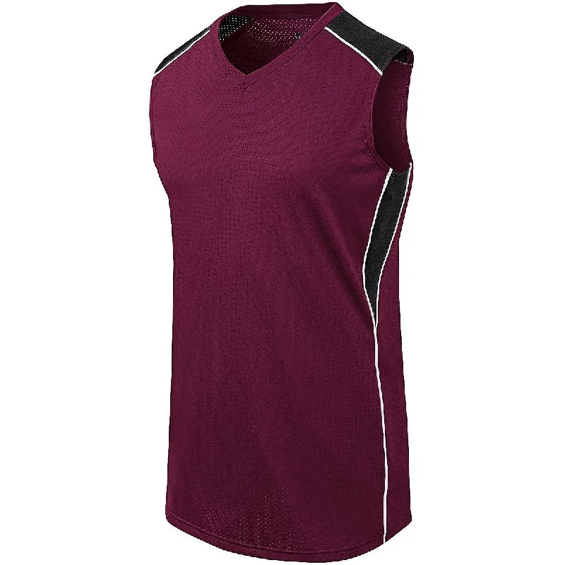 MAROON/BLACK/WHITE