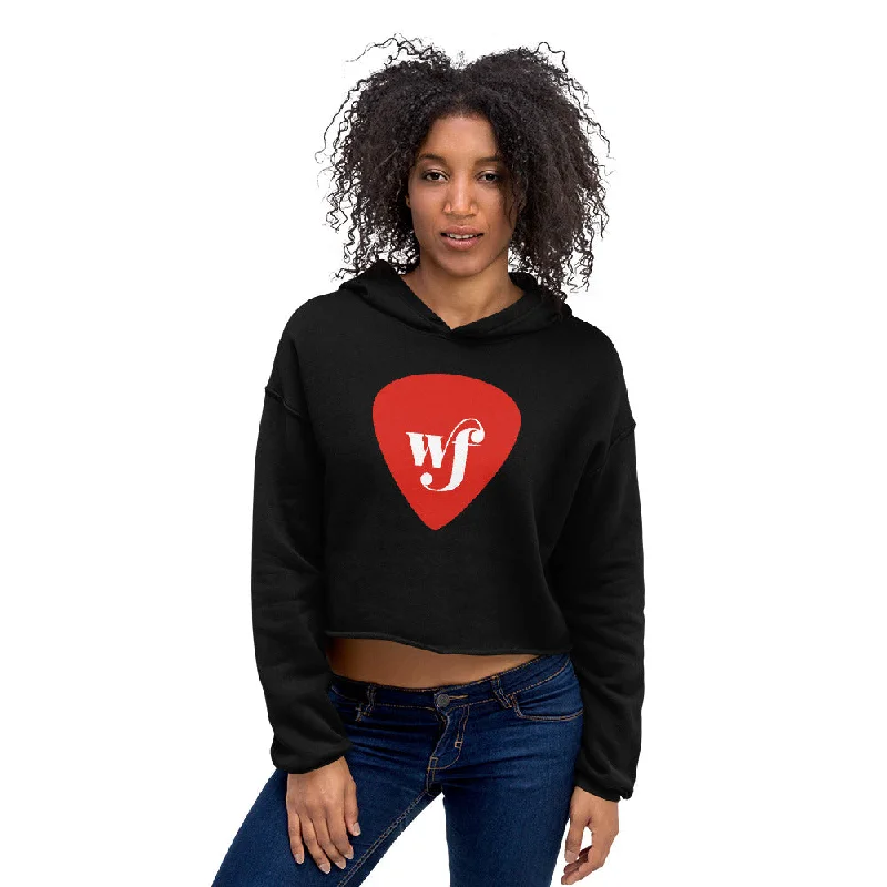Wilson Fairchild Guitar Pick Crop Hoodie Hoodie with Longline Fit Extended Stylish