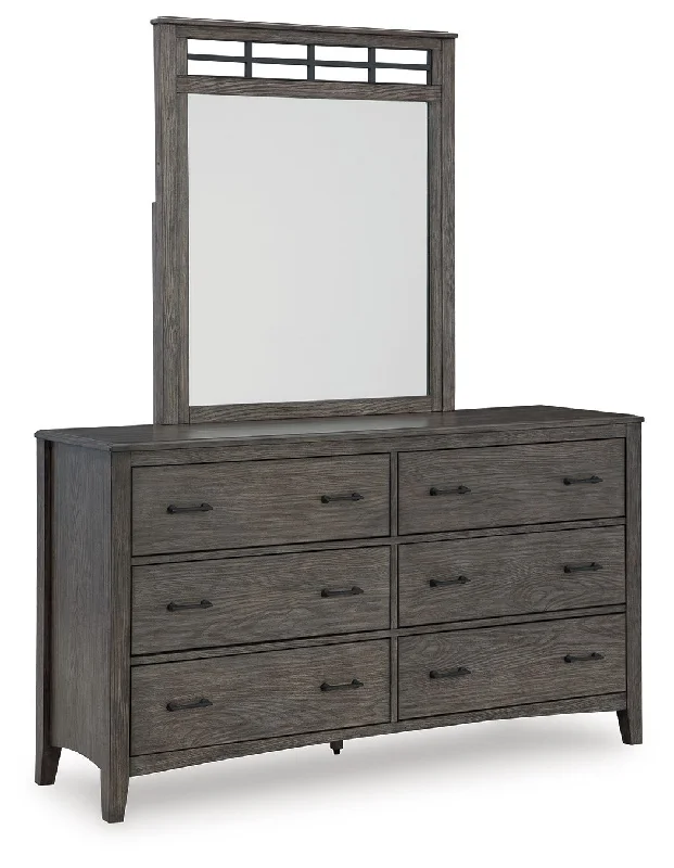Montillan - Grayish Brown - Dresser And Mirror Tunics Modern contemporary