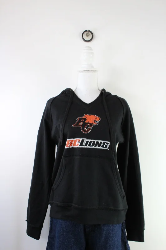 Vintage BC Lions Hoodie (S) Hoodie with Contrast Stitching Detailed Premium